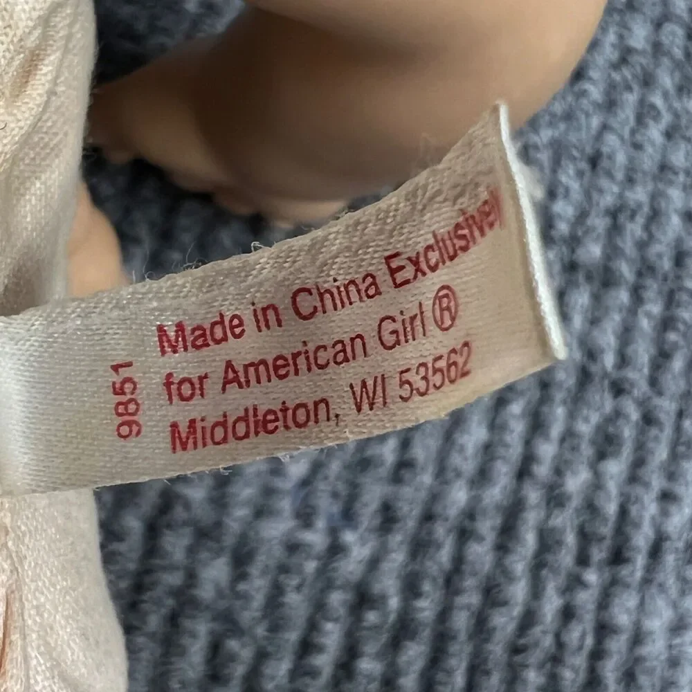 American Girl Bitty Baby Doll 16” Soft Body Vinyl Limbs Brown Eyes Hair VTG READ